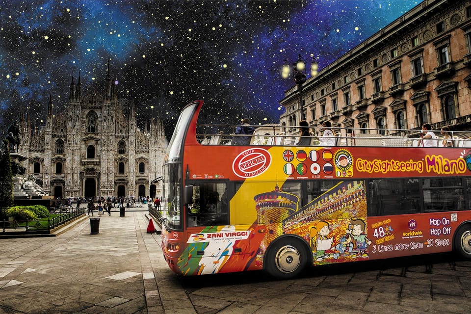 Milan: Night Tour by Bus - Sforza Castle at night: the fortress feeling you want