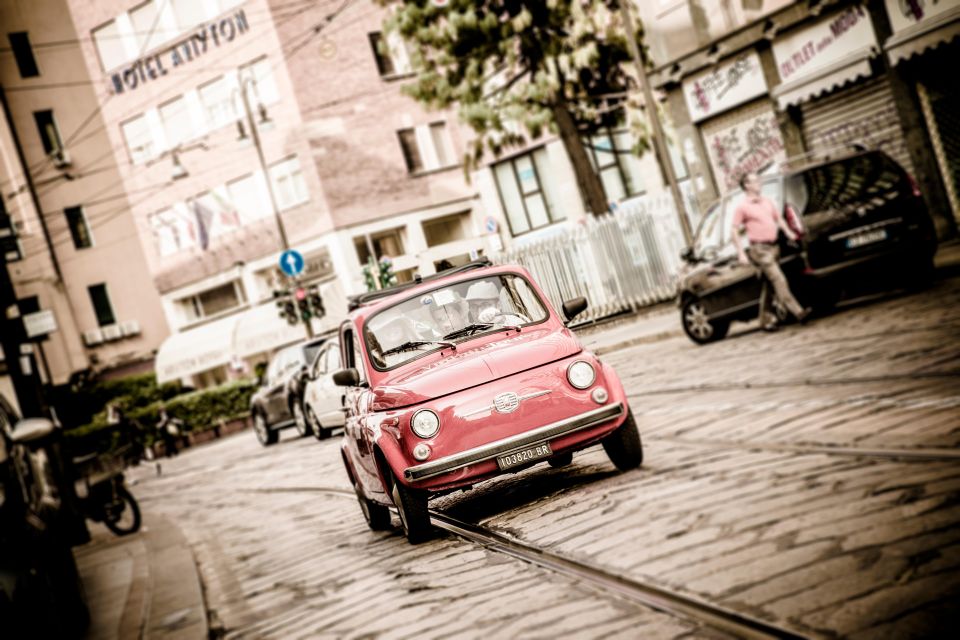 Milan: Slow Tour by Vintage Red Fiat 500 (1 hour, 1 stop) - The One-Hour Route: How You Cover Sforzesco, Scala, Duomo, and More