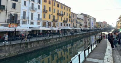 Secret Food Tours Milan - Where the tour starts: Porta Genova, orange umbrella, and a clear way to find your group
